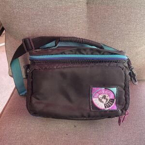 VTG Samsonite World Sport Padded Camera Camcorder BAG Black Teal 90s Y2K